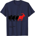 Not A Sheep A Goat Funny Farm Animal Lover Goat Owner Humor T-Shirt - Navy Blue