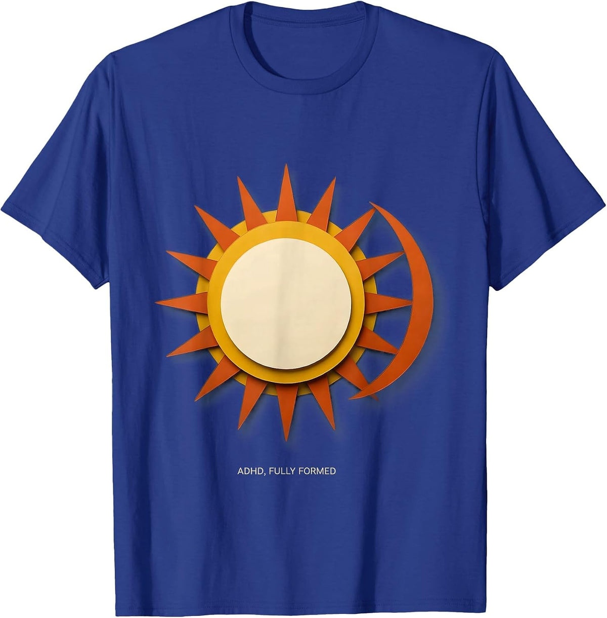 Men's ADHD Fully Formed Paper Cutout Neurodiversity Awareness T-Shirt - Royal Blue