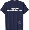 Old School Rap Hip HOP Merch Masterplan Quote 80s Lyric T-Shirt - Navy Blue