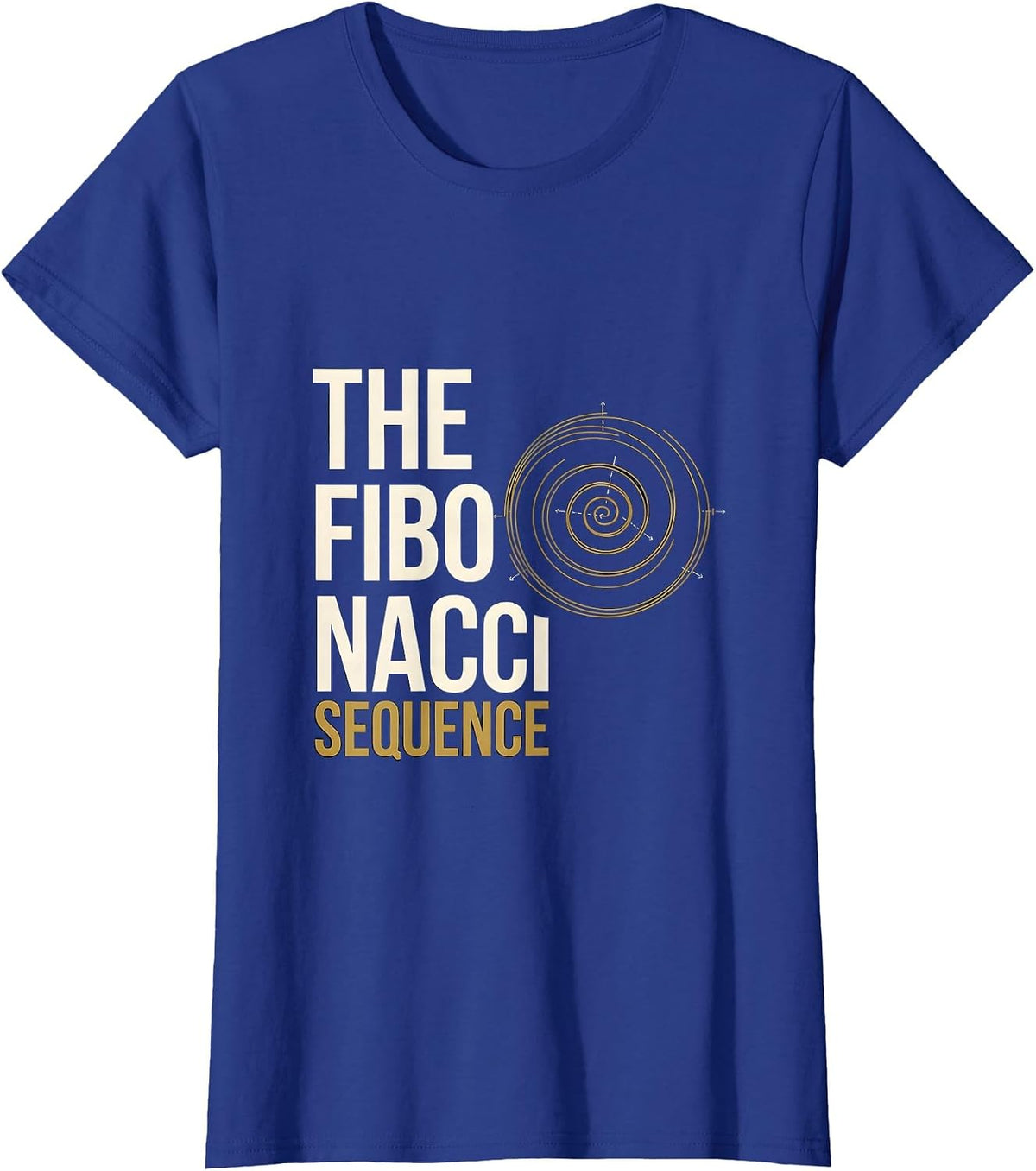 Women's The Fibonacci Sequence Sacred Geometry Math Enthusiast T-Shirt - Royal Blue