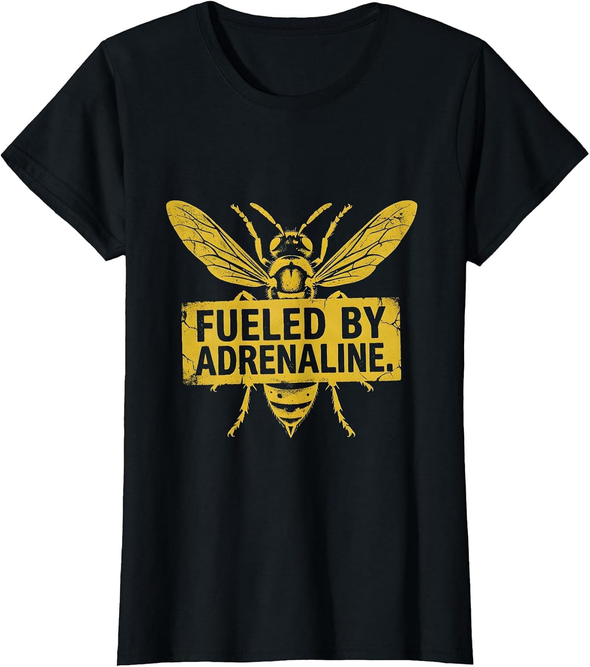 Fueled by Adrenaline Racing Graphic Design T-Shirt - Black