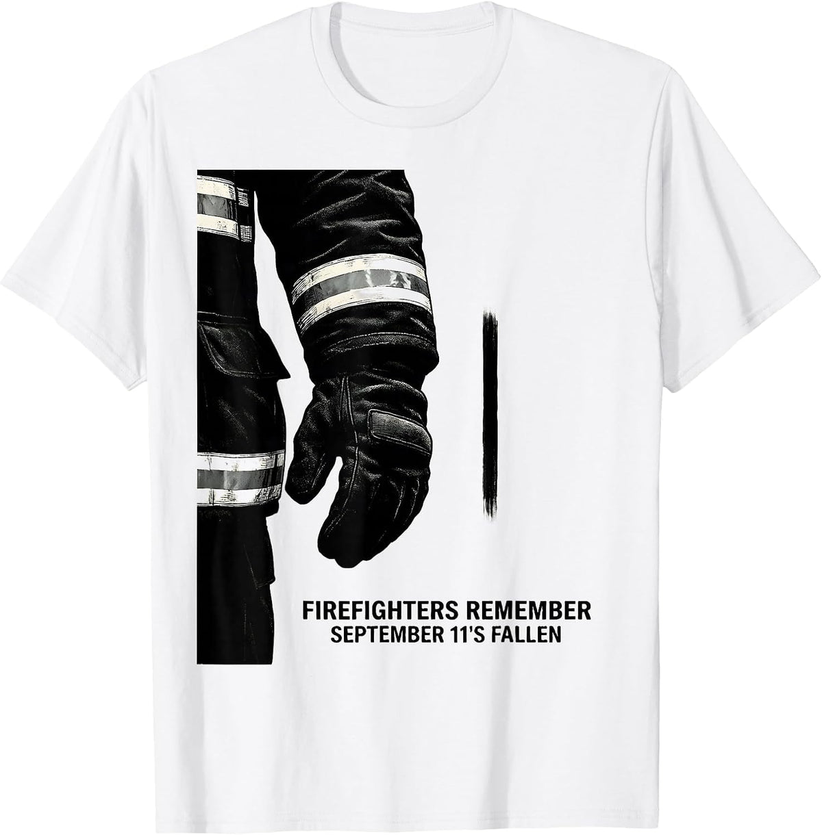 Men's Firefighters Remember September 11's Fallen Tribute T-Shirt - White