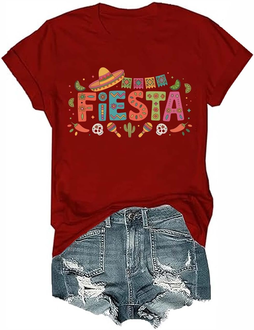 Mexican Cinco De Mayo Fiesta T-Shirt Cinco De Mayo Shirts for Women Men Funny Fiesta Party Shirt - Crewneck Wine