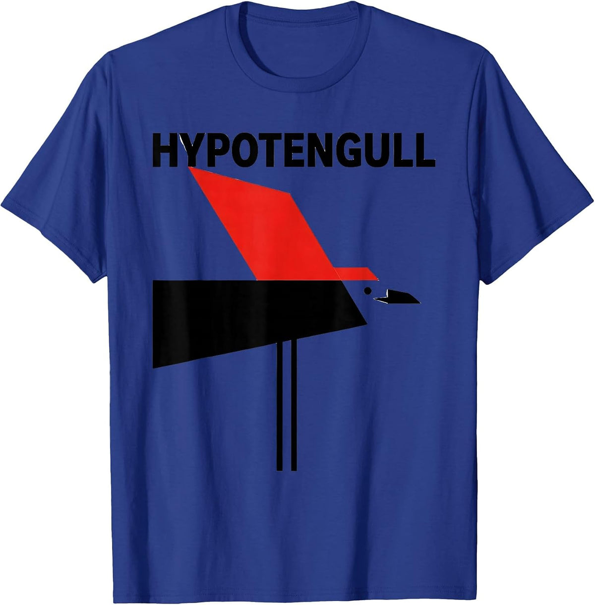 Hypotengull Funny Bird Pun Math Teacher Geometry Humor T-Shirt - Royal Blue