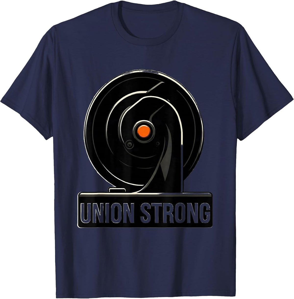Union Strong Skilled Trades Labor Worker Pride T-Shirt - Navy Blue