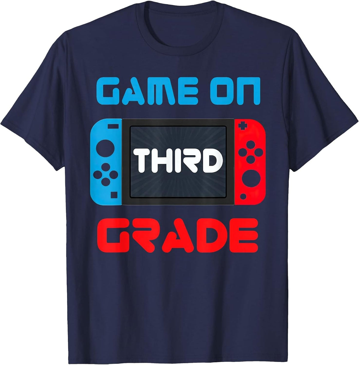 Game On Third Grade T-Shirt 3rd Grade Back to School T-Shirt - Navy Blue