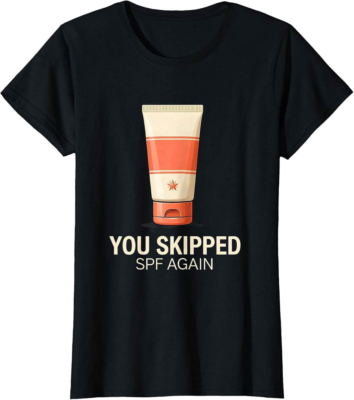 You Skipped SPF Again Funny Esthetician Skincare T-Shirt - Black