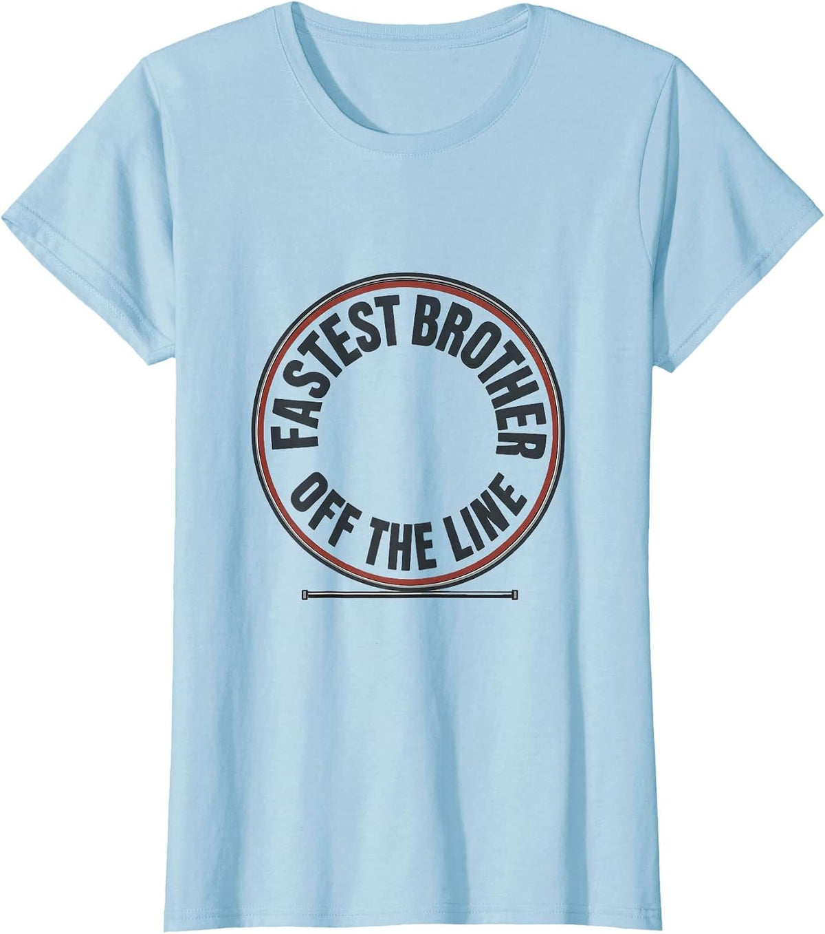 Women's Fastest Brother Off The Line Patriotic RC Racing Drag Strip T-Shirt - Baby Blue