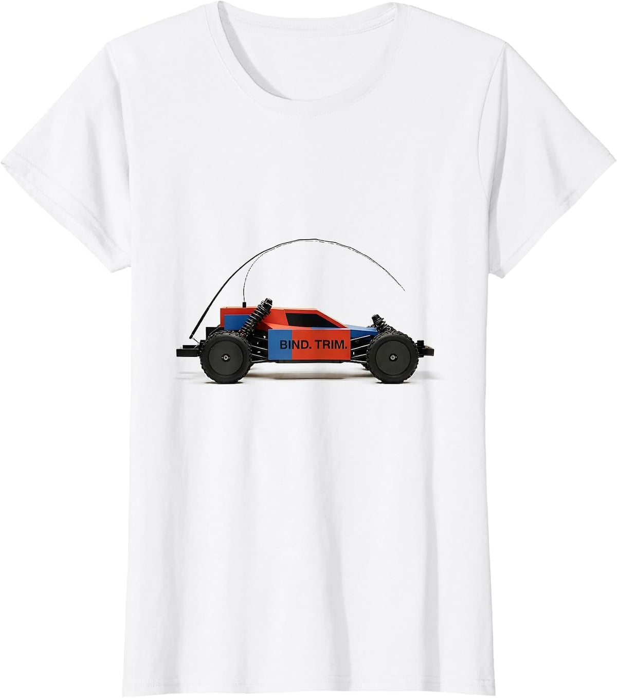 Bind. Trim. Bauhaus Modernist RC Racing Drag Strip Gift T-Shirt - White