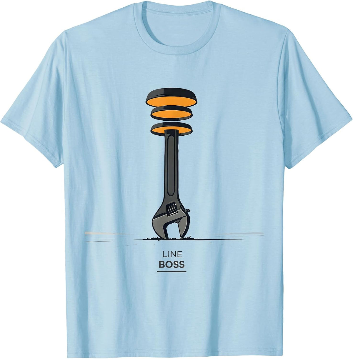 Men's Line Boss Editorial Conceptual Drag Racing RC Car Enthusiast T-Shirt - Baby Blue