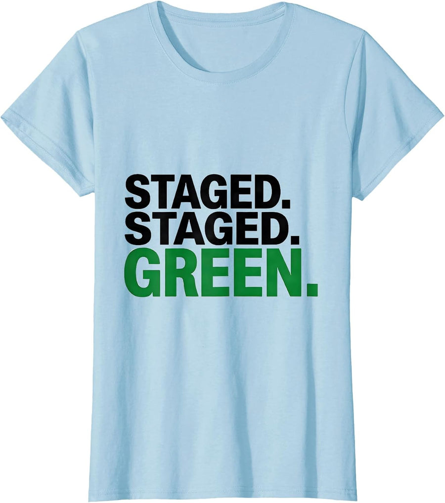 Women's Staged Staged Green Funny Racing Fan Car Enthusiast Gift T-Shirt - Baby Blue