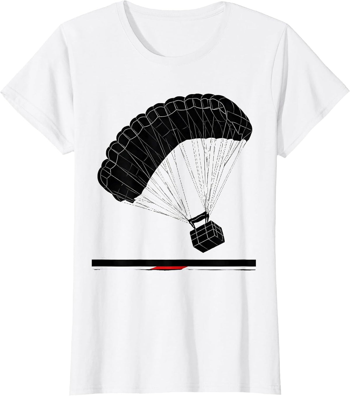 Deployed Dragster Parachute Funny Racing Enthusiast Gift T-Shirt - White