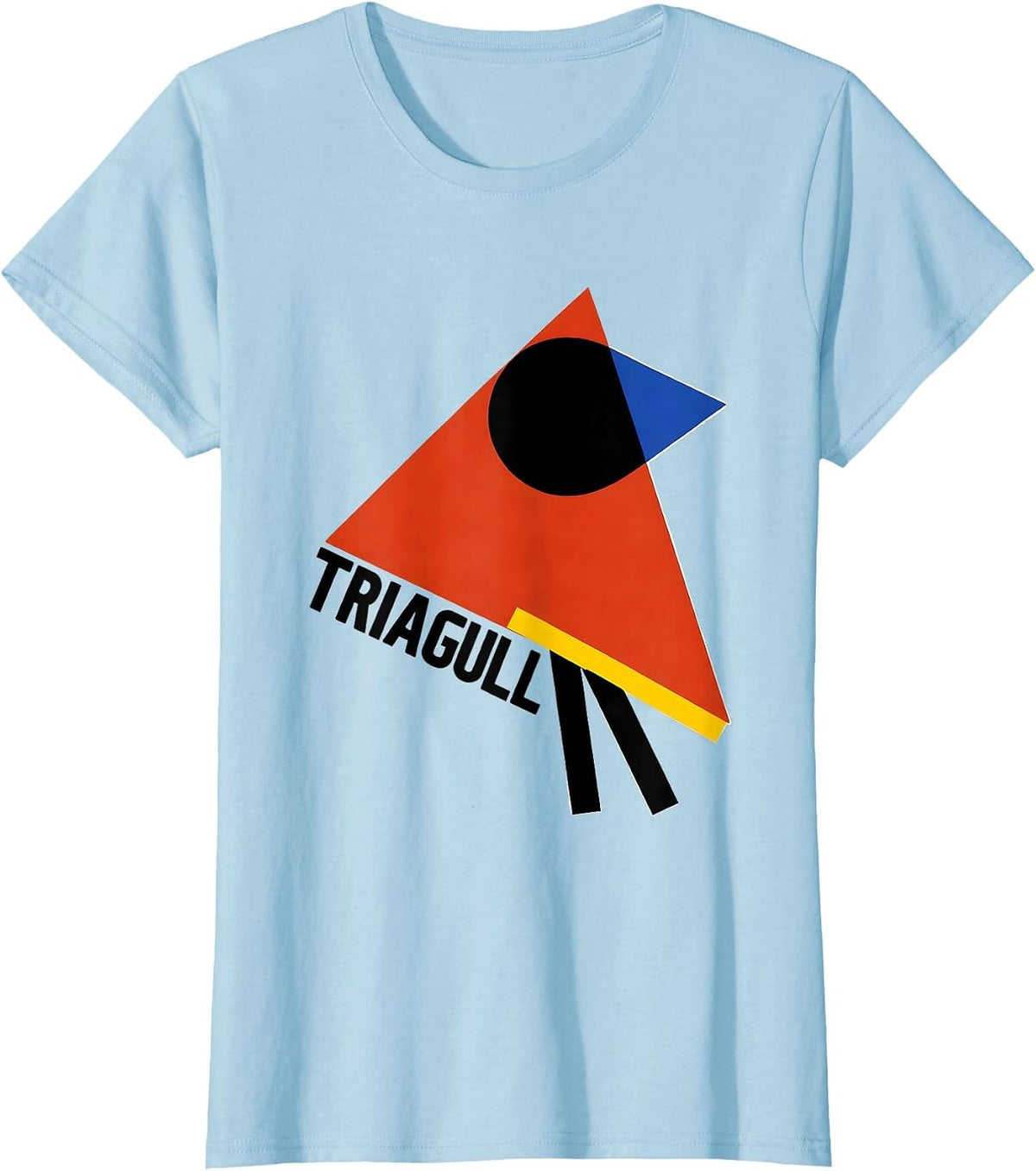 Women's Triagull Triangle Seagull Bird Pun Funny Math Teacher T-Shirt - Baby Blue