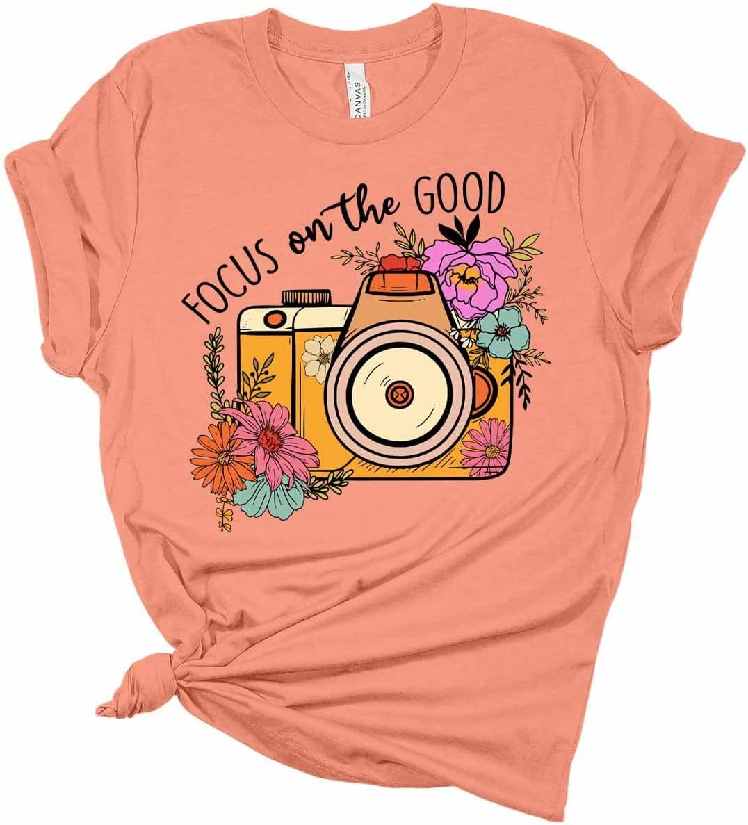 Mental Health Shirt Womens Inspirational T Shirts Cute Vintage Graphic Tees Retro Suicide Awareness Floral Tops - Focus on
