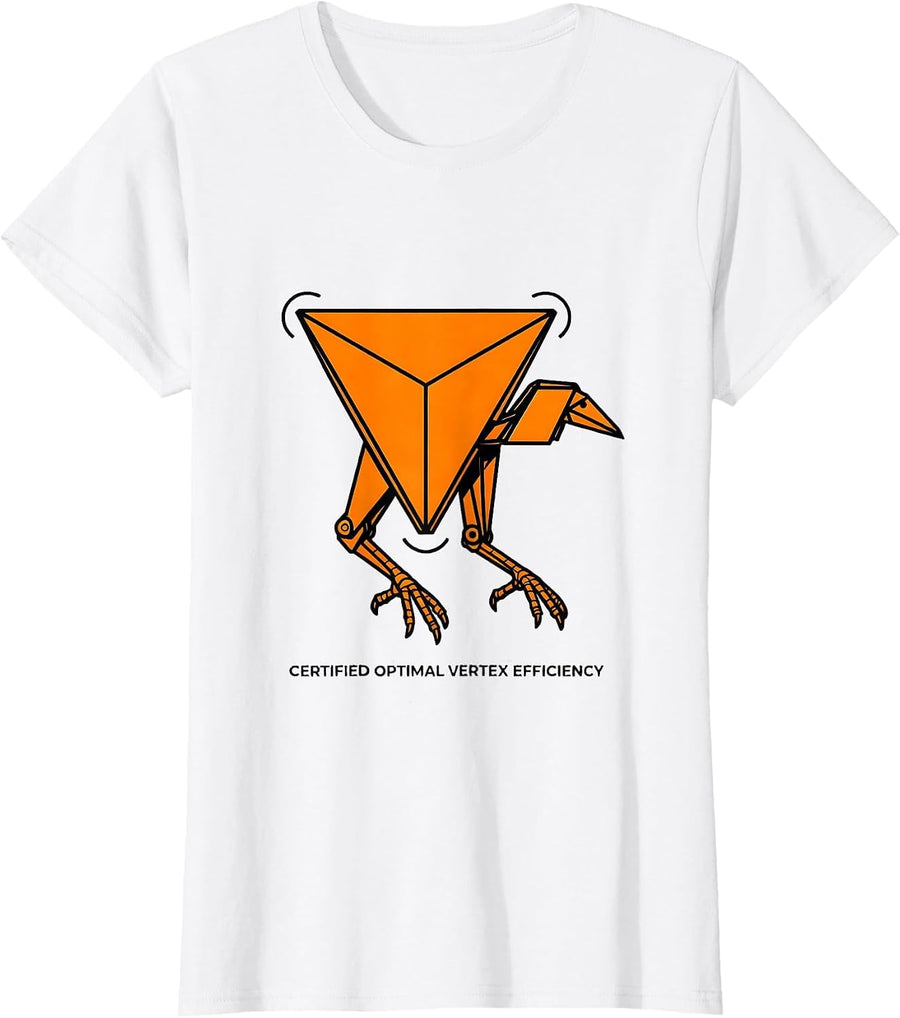 Women's Certified Optimal Vertex Efficiency Funny Math Teacher T-Shirt - White