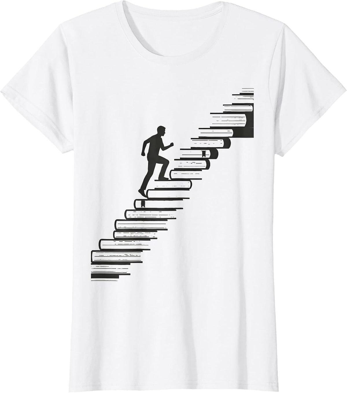 Mental Health Matters Book Staircase Climber T-Shirt - White