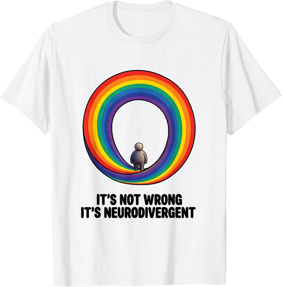 It's Not Wrong It's Neurodivergent Neurodiversity Awareness T-Shirt - White