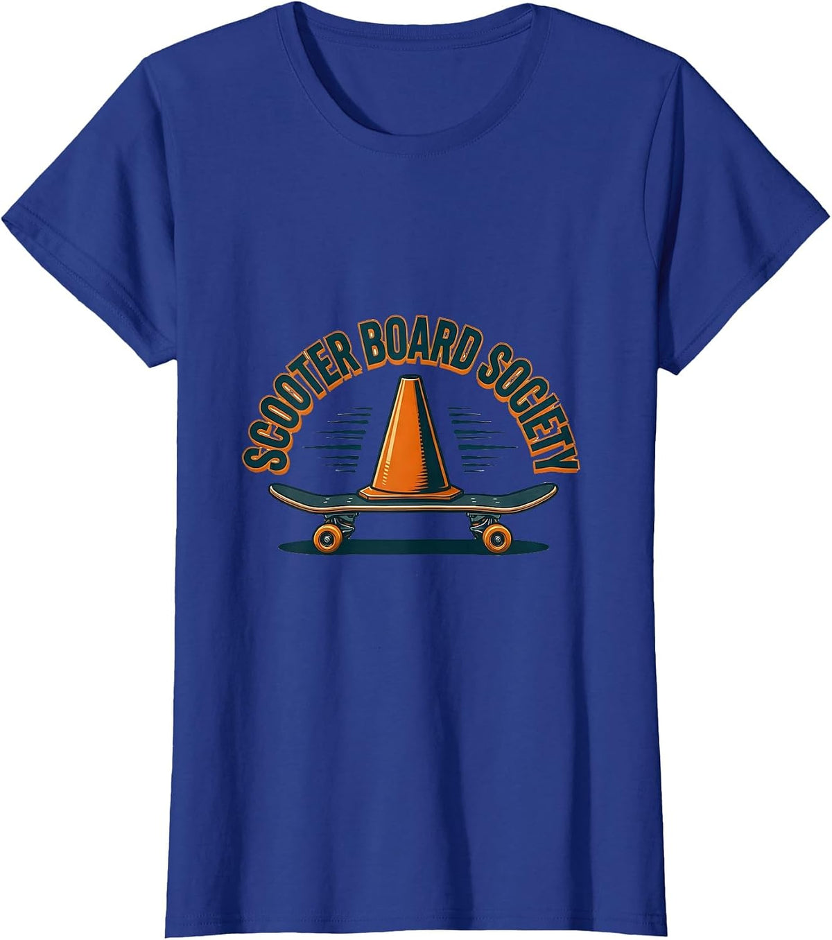 Women's Scooter Board Society Funny Occupational Therapy OT Month T-Shirt - Royal Blue