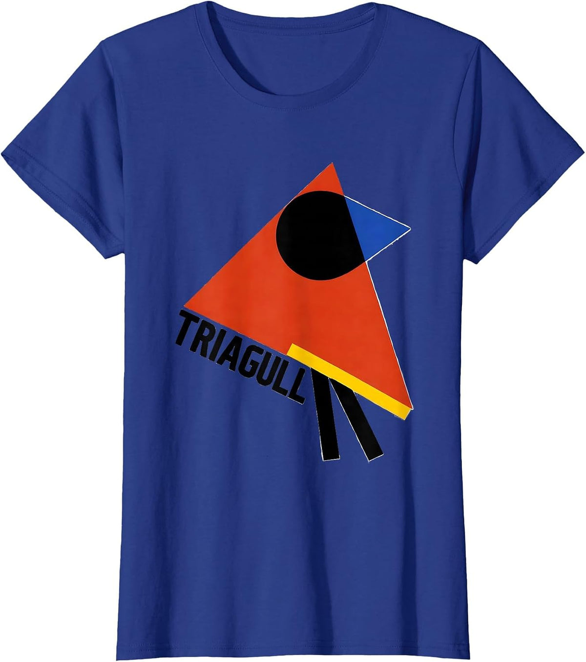 Women's Triagull Triangle Seagull Bird Pun Funny Math Teacher T-Shirt - Royal Blue