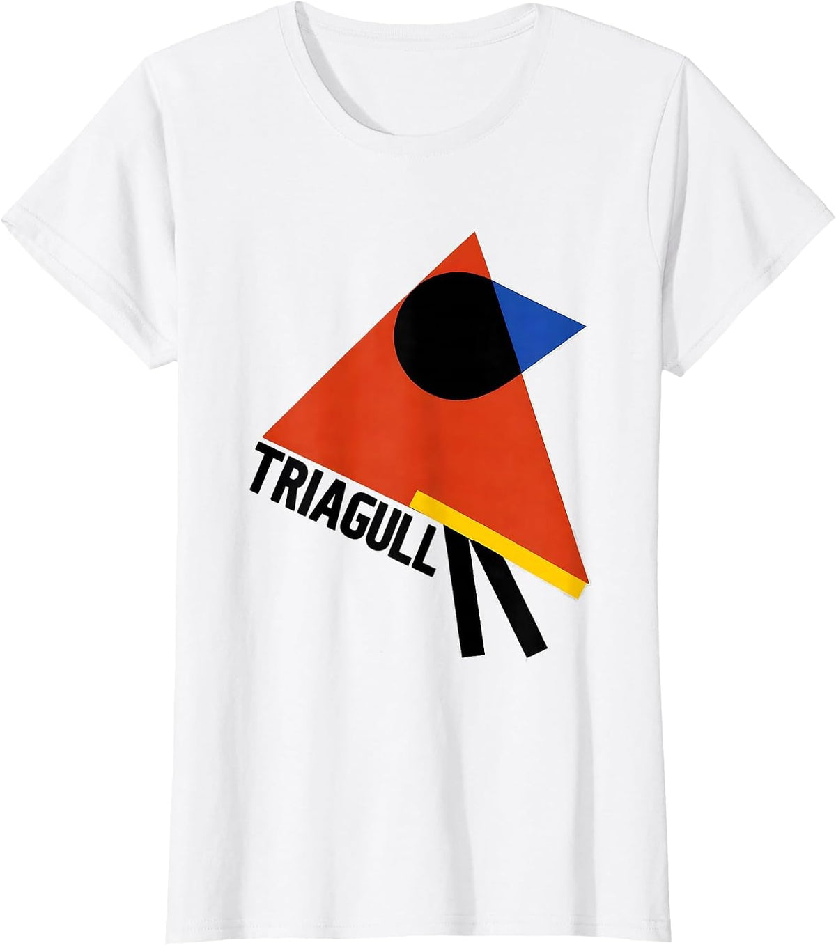 Women's Triagull Triangle Seagull Bird Pun Funny Math Teacher T-Shirt - White