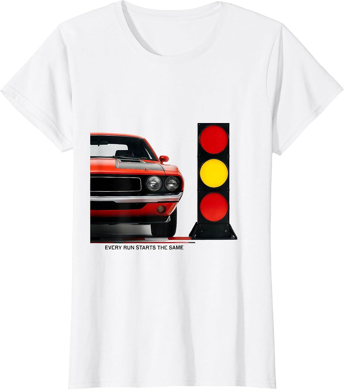 Every Run Starts The Same Vintage Retro Car Racing T-Shirt - White