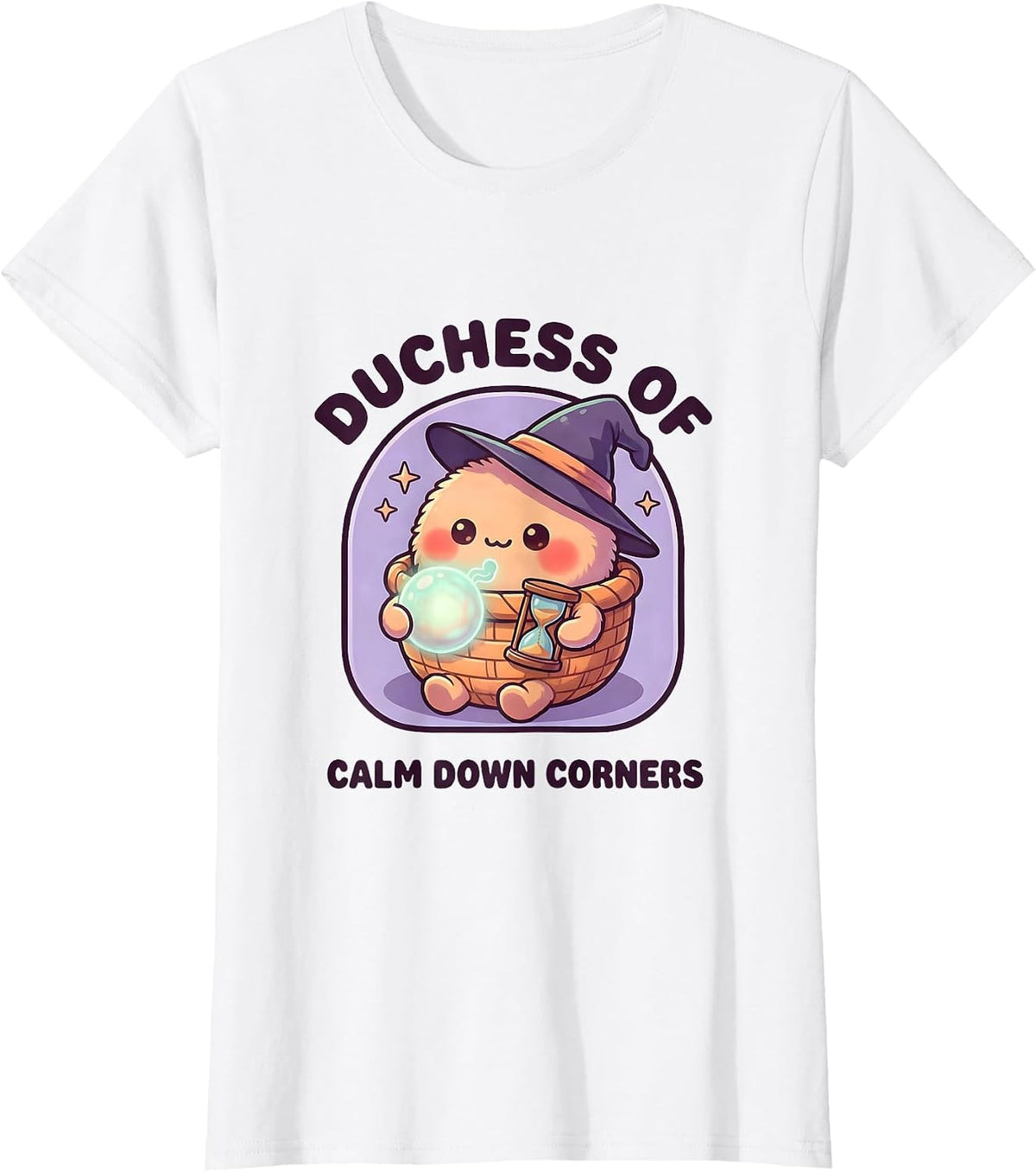 Women's Duchess of Calm Down Corners Cute Kawaii Halloween Teacher T-Shirt - White