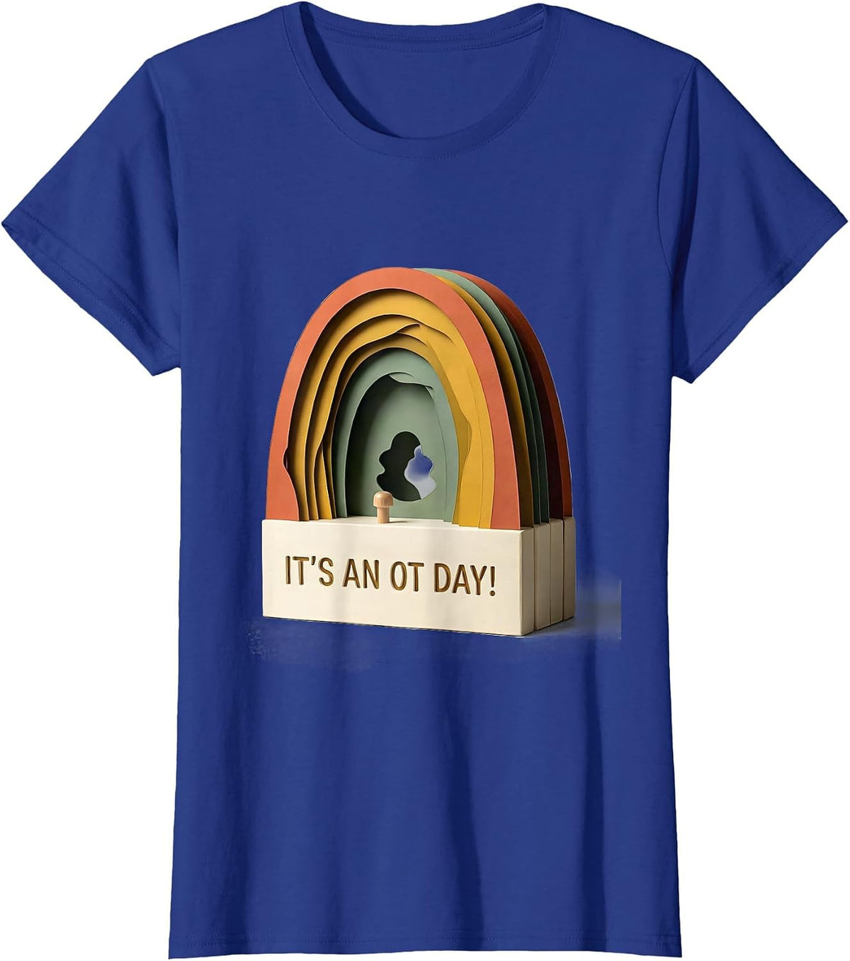 Women's It's An OT Day! Retro Occupational Therapy OT Month T-Shirt - Royal Blue