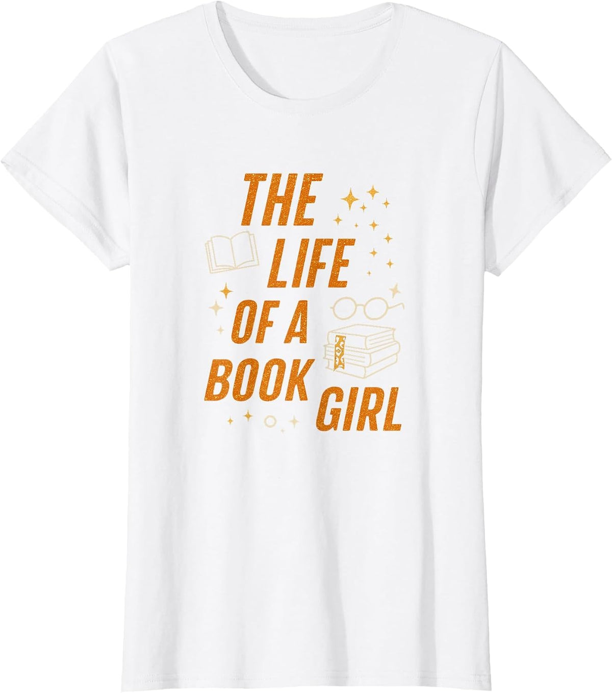 The Life of A Book Girl Reader Aesthetic Graphic T-Shirt - White