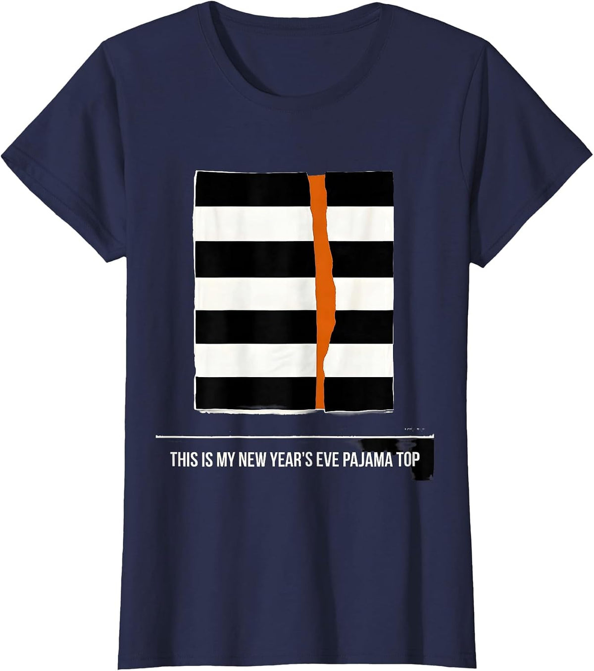 Women's This Is My New Year's Eve Pajama Top Funny Family Party T-Shirt - Navy Blue