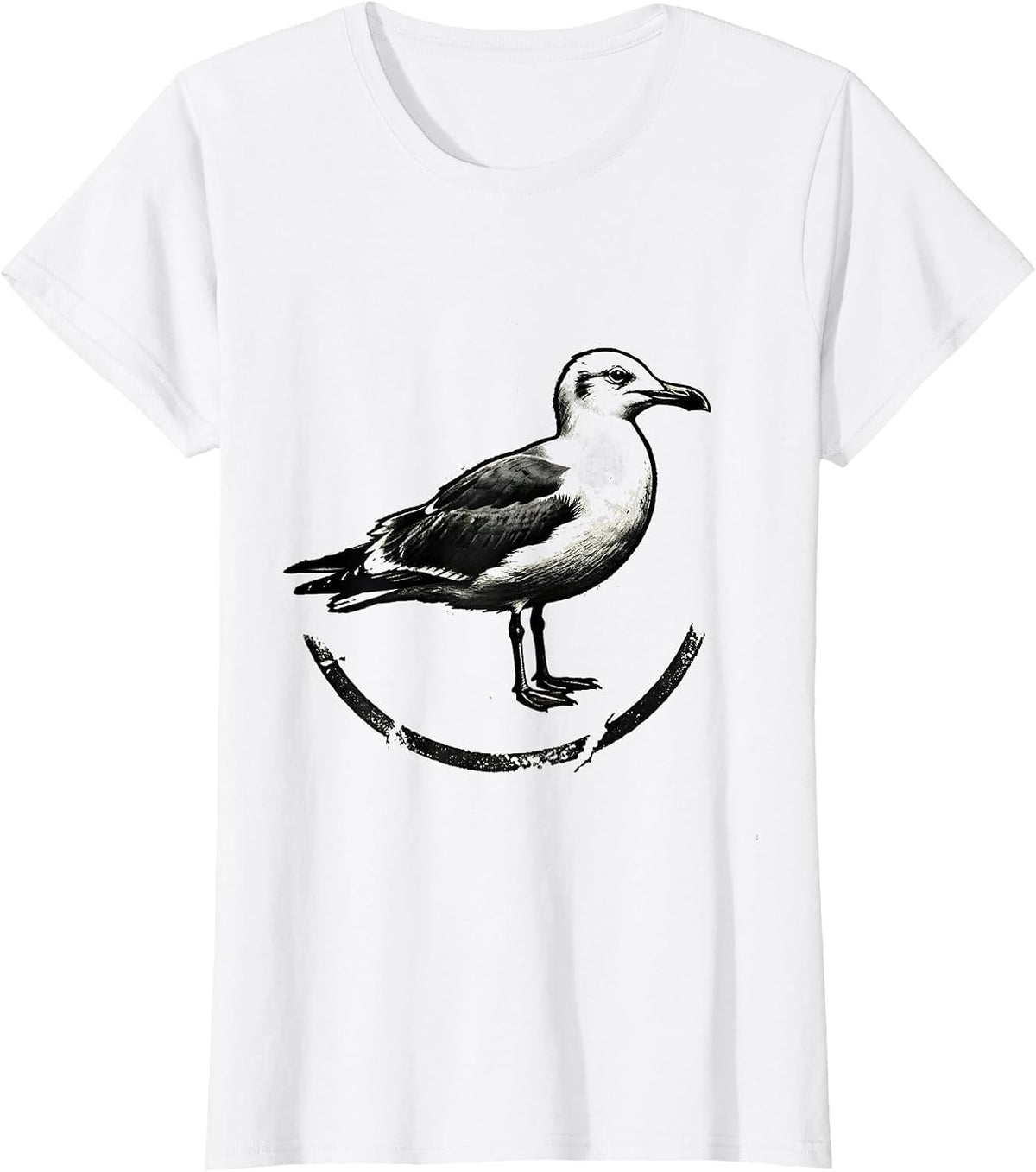 Women's Triangull Triangle Seagull Bird Pun Funny Math Teacher T-Shirt - White