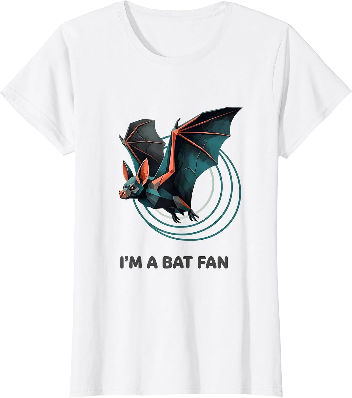 I'm A Bat Fan Midcentury Modern Bat Lover Nature Gothic T-Shirt - White