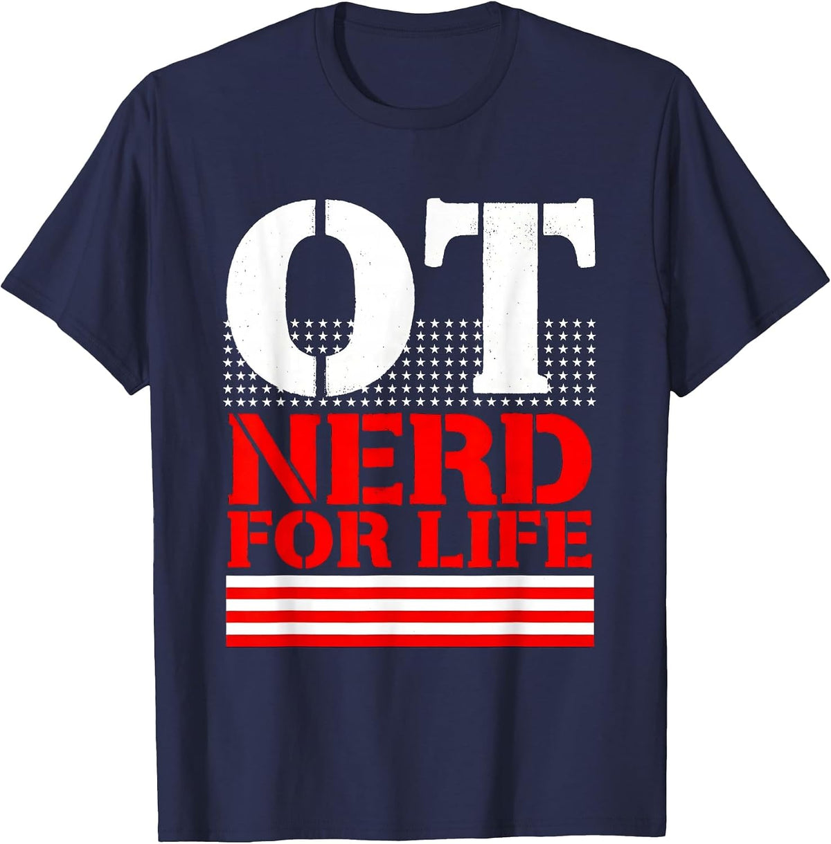OT Nerd For Life Occupational Therapy Design T-Shirt - Navy Blue