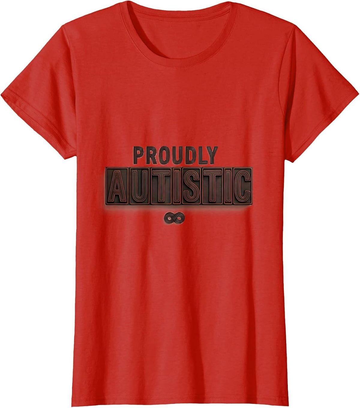 Women's Proudly Autistic Neurodiversity Identity Gift Awareness T-Shirt - Red