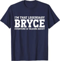 Bryce Personal Name First Name Funny Bryce T-Shirt - Navy Blue