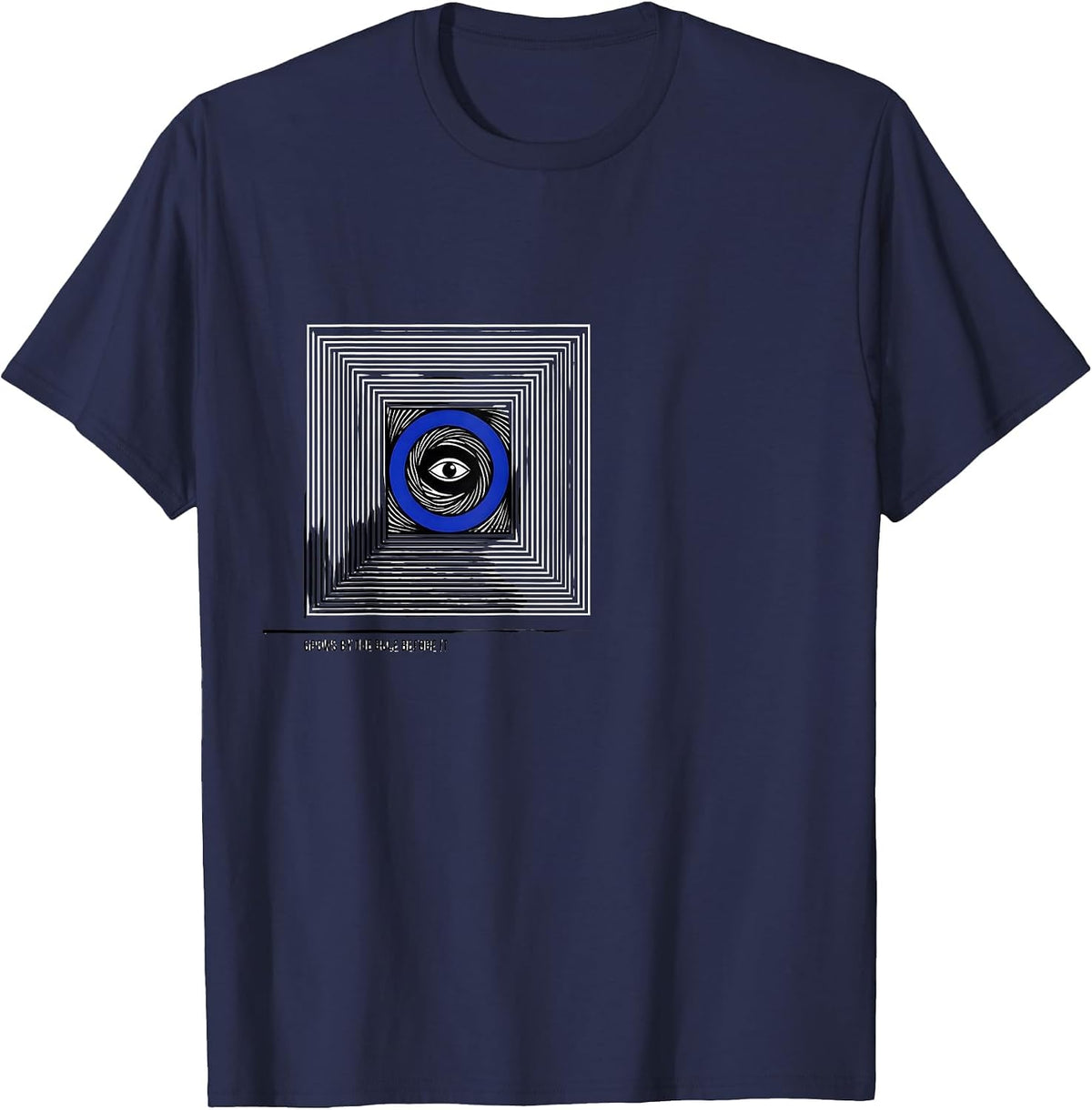 Grows By The Rule Before It Math Enthusiast Sacred Geometry T-Shirt - Navy Blue