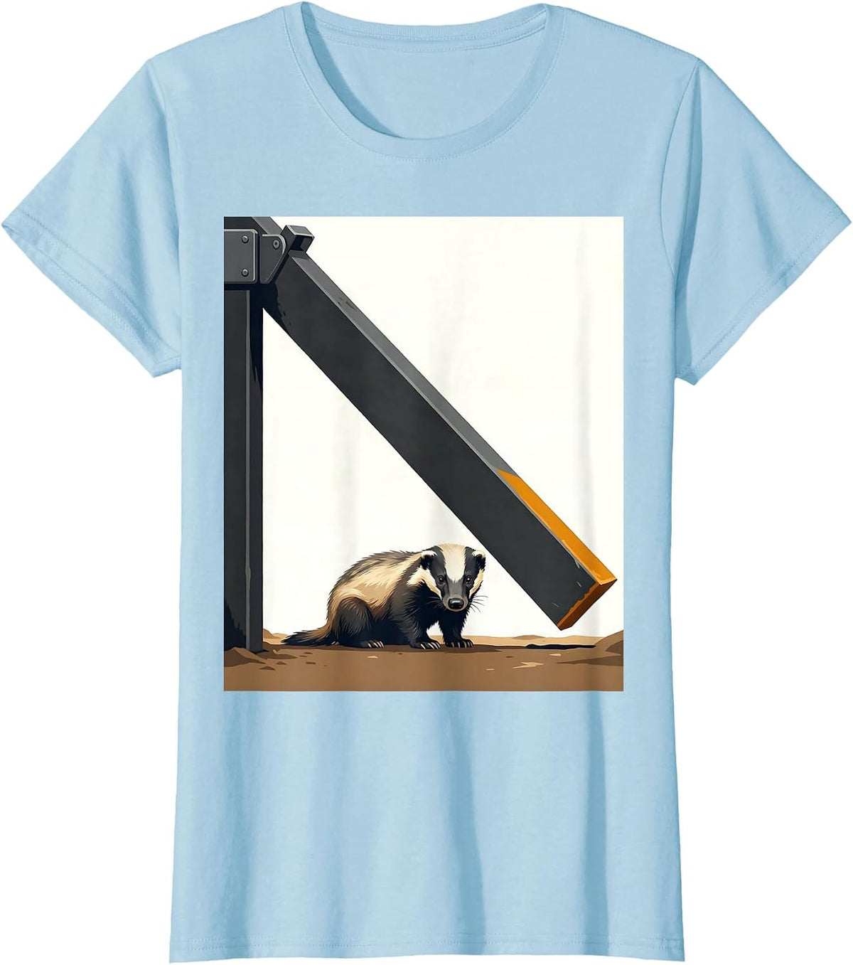 Women's Honey Badger Gate Arm Funny Animal Lover Gift T-Shirt - Baby Blue