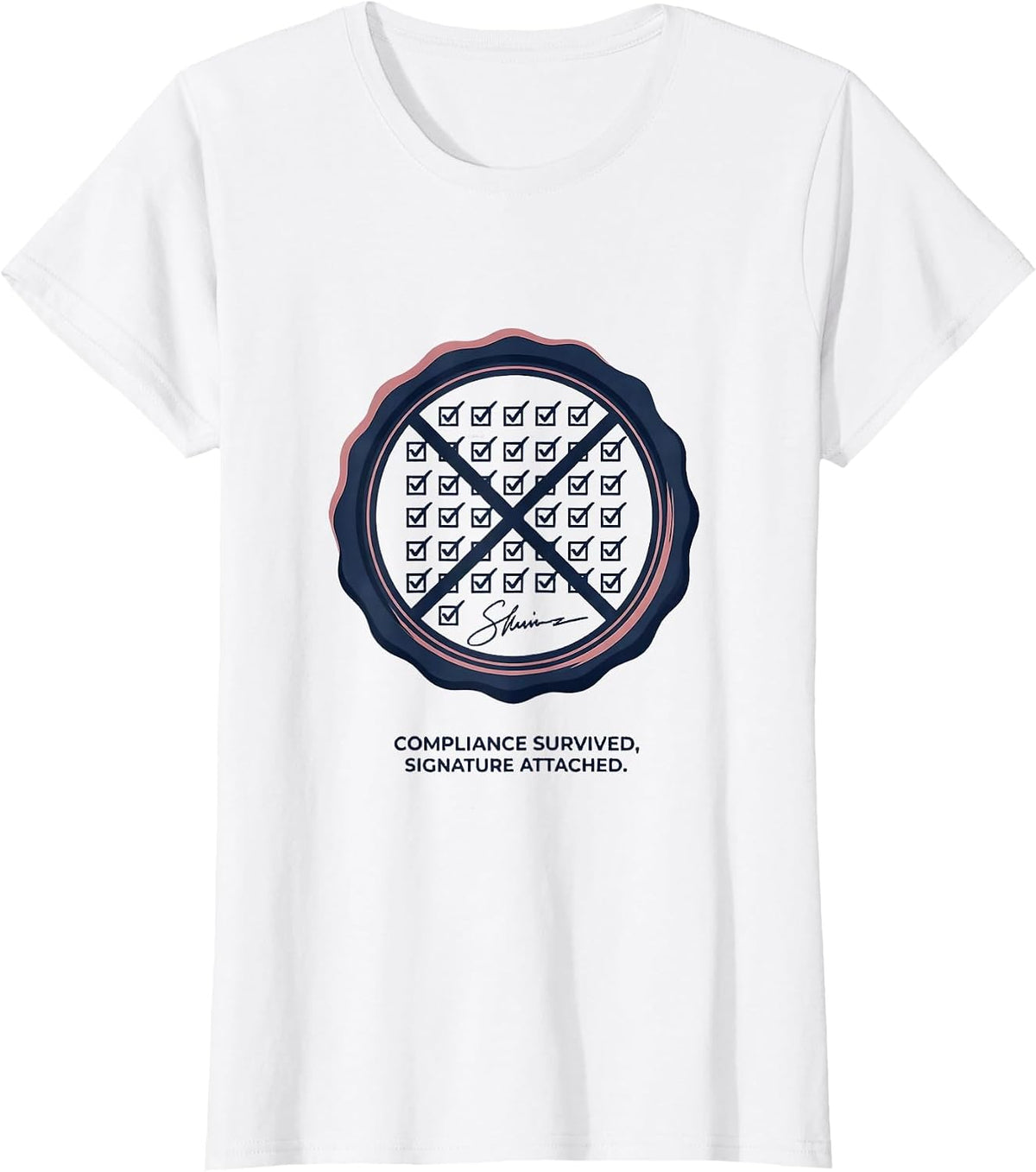 Women's Compliance Survived, Signature Attached Special Education T-Shirt - White