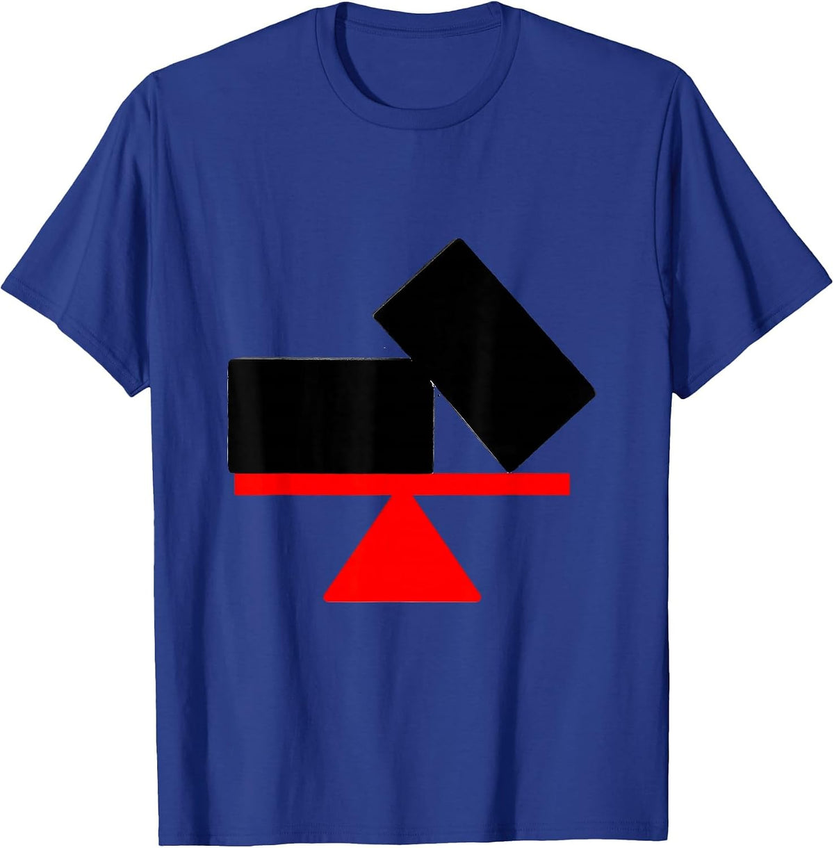 Blunt Geometry New Wave Typography Science Pun Humor T-Shirt - Royal Blue