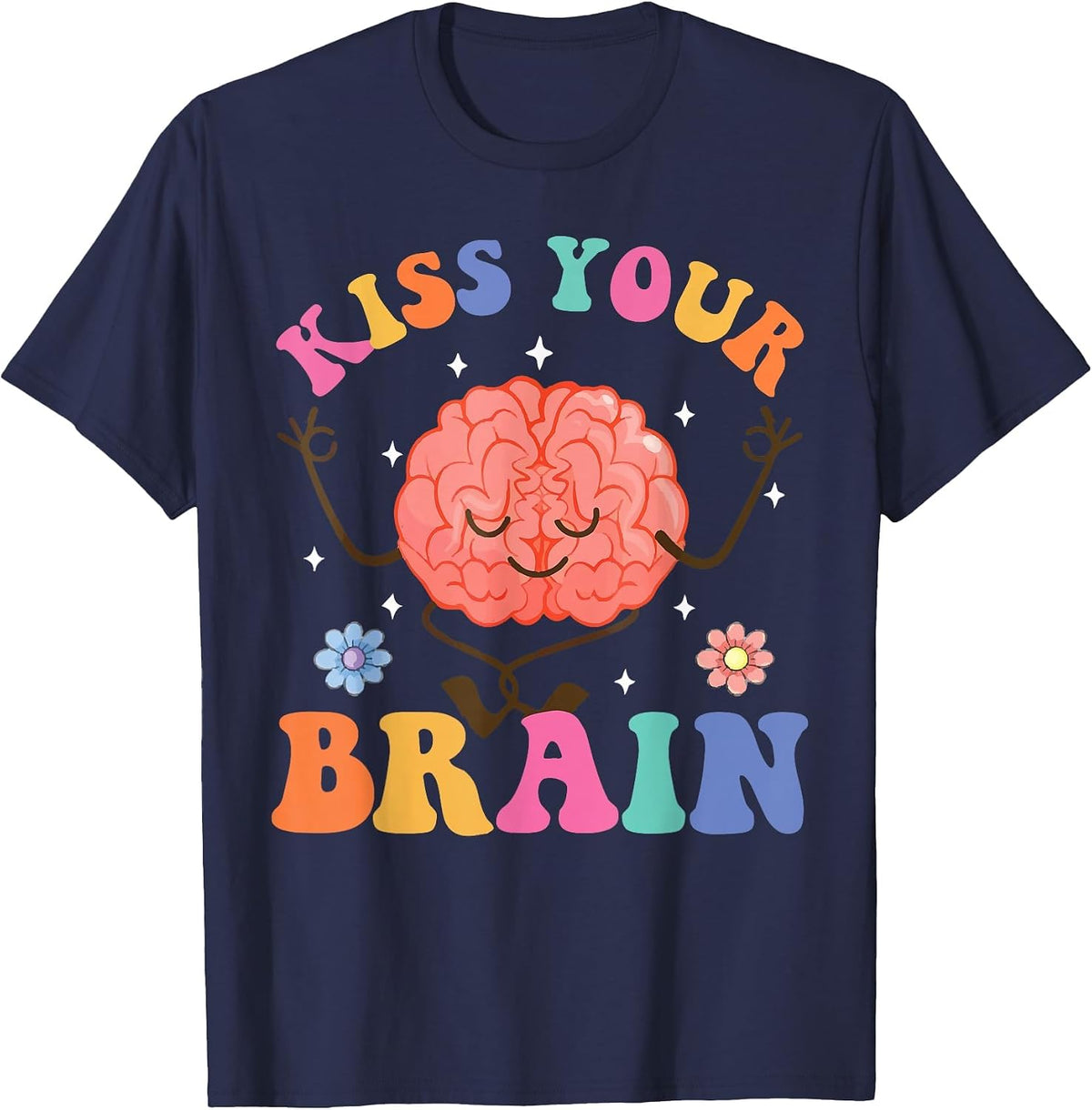 Kiss Your Brain Sped Teacher Appreciation Back to School Kid T-Shirt - Navy Blue