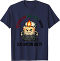 Keeping The Night Shift Bright ICU RN On Duty Funny T-Shirt - Navy Blue