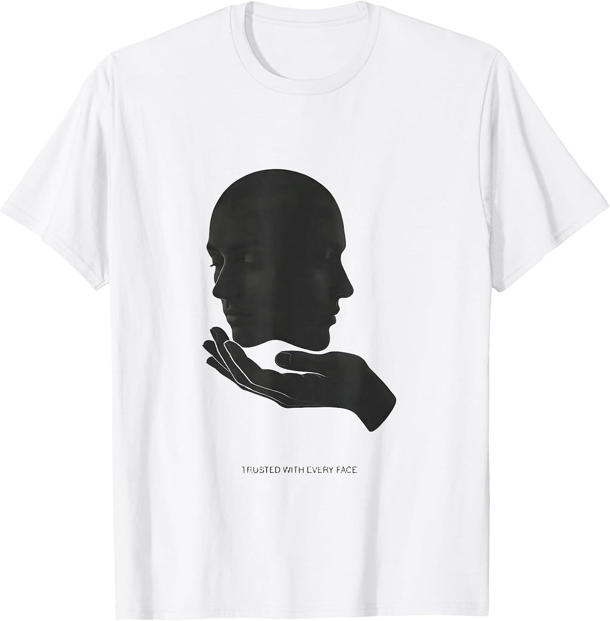 Men's Trusted With Every Face Minimalist Esthetician Gift T-Shirt - White