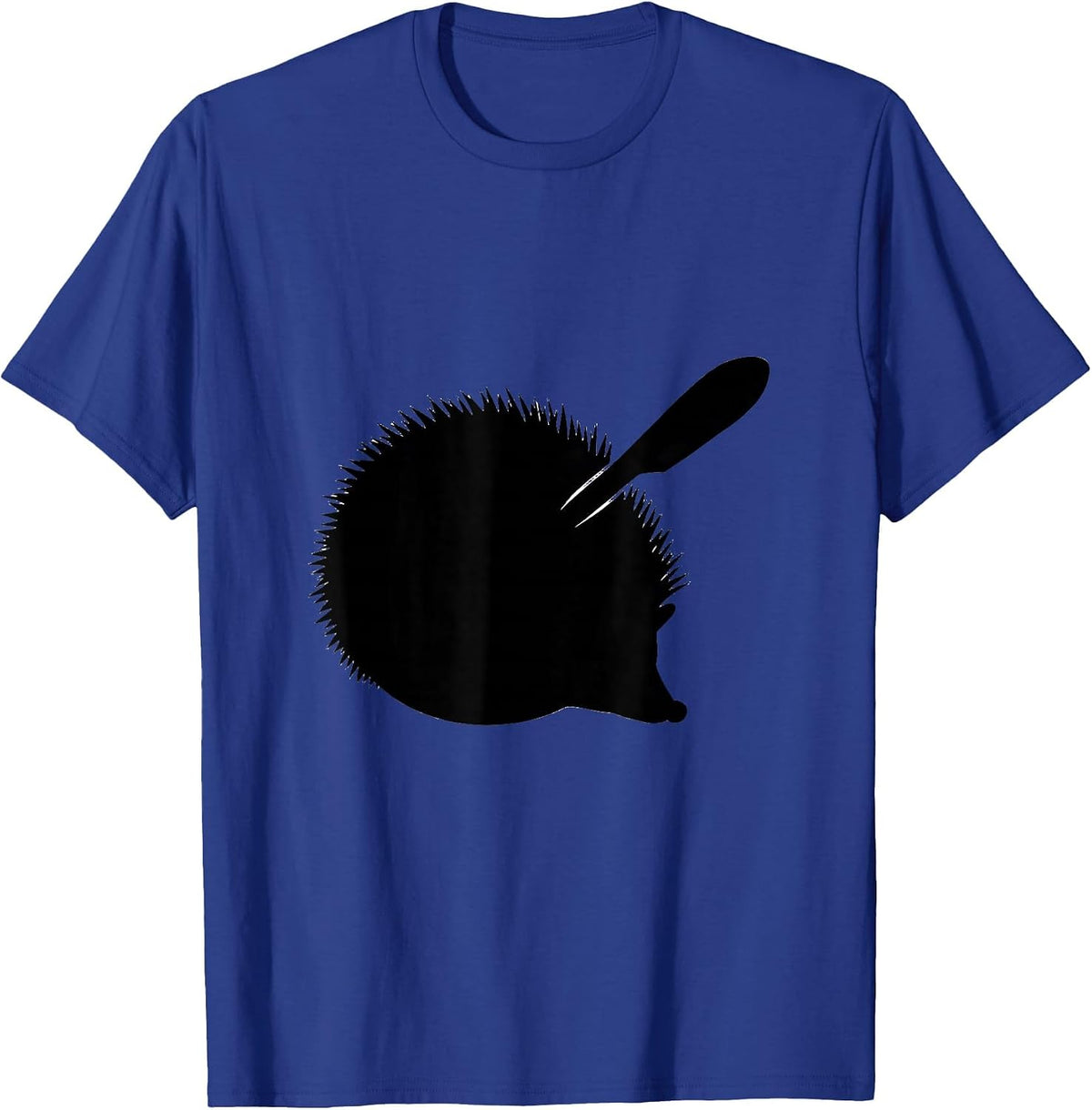 Men's Round Hedgehog Silhouette Funny Animal Lover Gift T-Shirt - Royal Blue