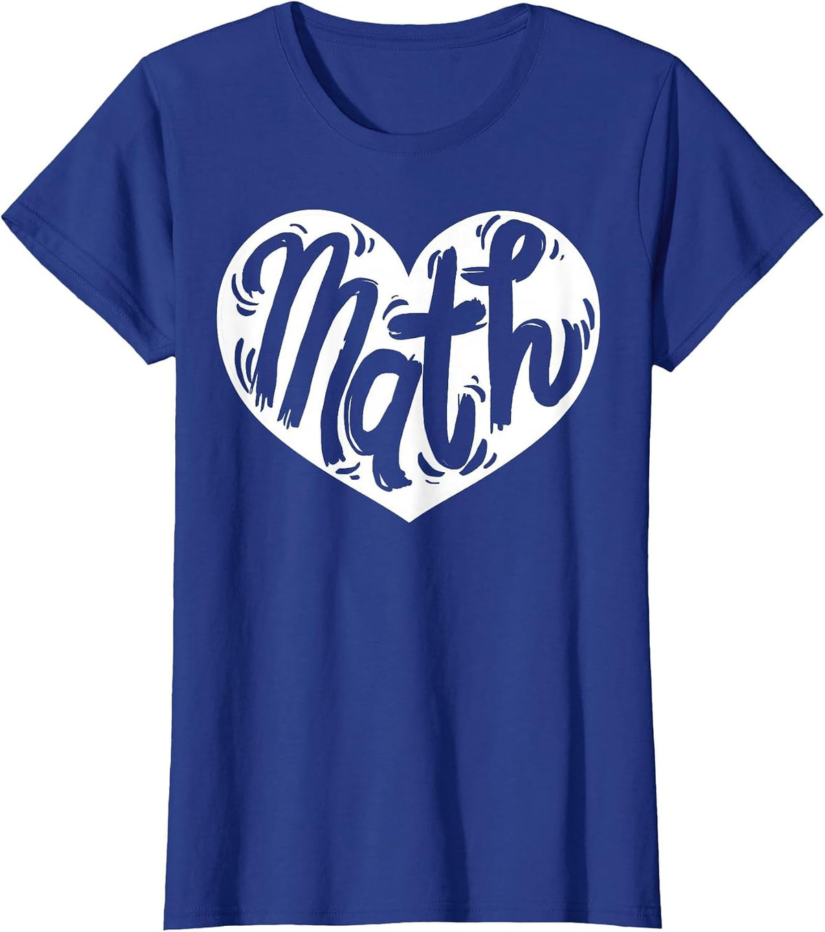 Math Teacher Student Love Valentine's Day T-Shirt - Royal Blue