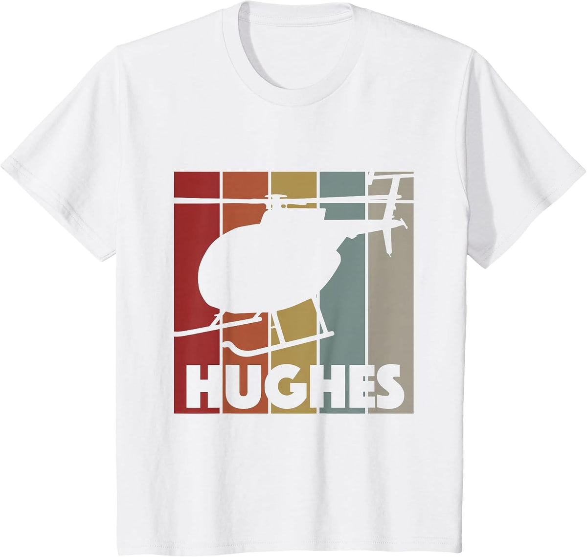 Retro Helicopter Avitation Pilot - Heli Aviator Hughes T-Shirt - White