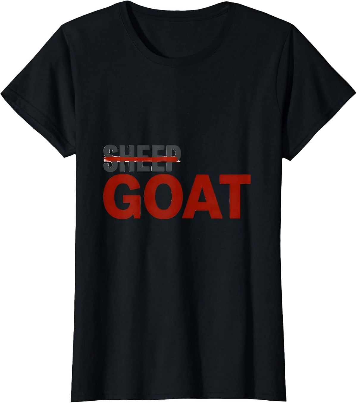 Women's Not Sheep Goat Funny Farm Animal Lover Humor T-Shirt - Black