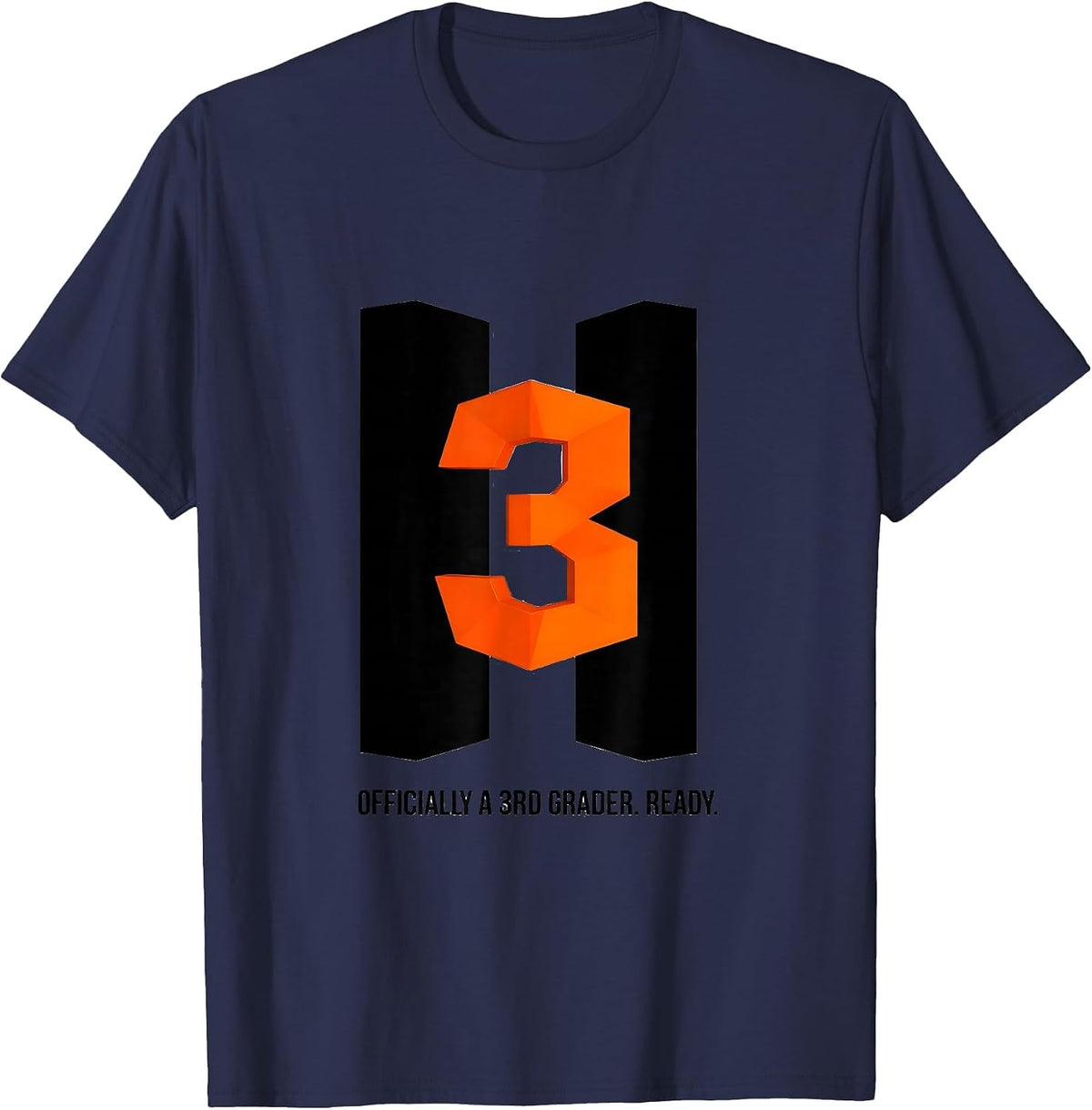 Officially A 3rd Grader Ready Funny 3rd Grade Teacher T-Shirt - Navy Blue