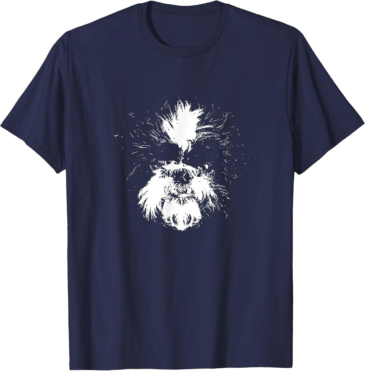 Shih Tzu Little Lion Sketch Asian Toy Dog Breed Shih Tzus T-Shirt - Navy Blue