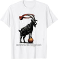 Men's Greatest Of All Time At Driveway Hoops Funny Goat Owner Farm T-Shirt - White