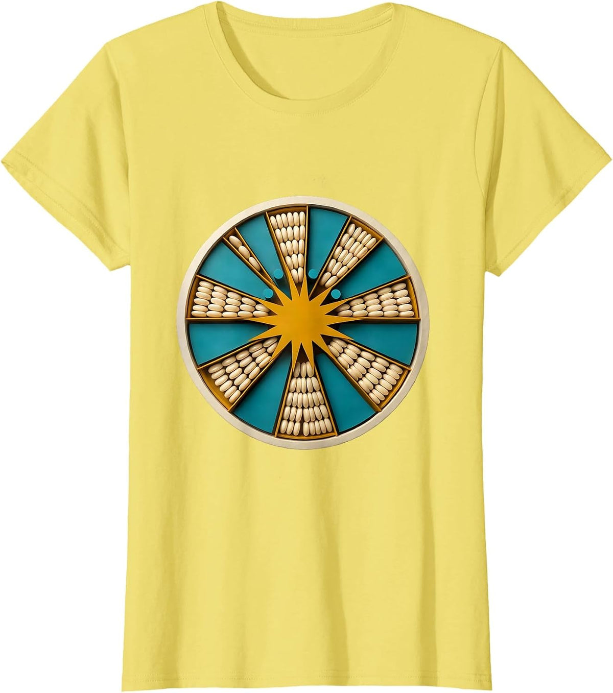 Women's Counting Counters Midcentury Modern Kids Math Day T-Shirt - Lemon Yellow