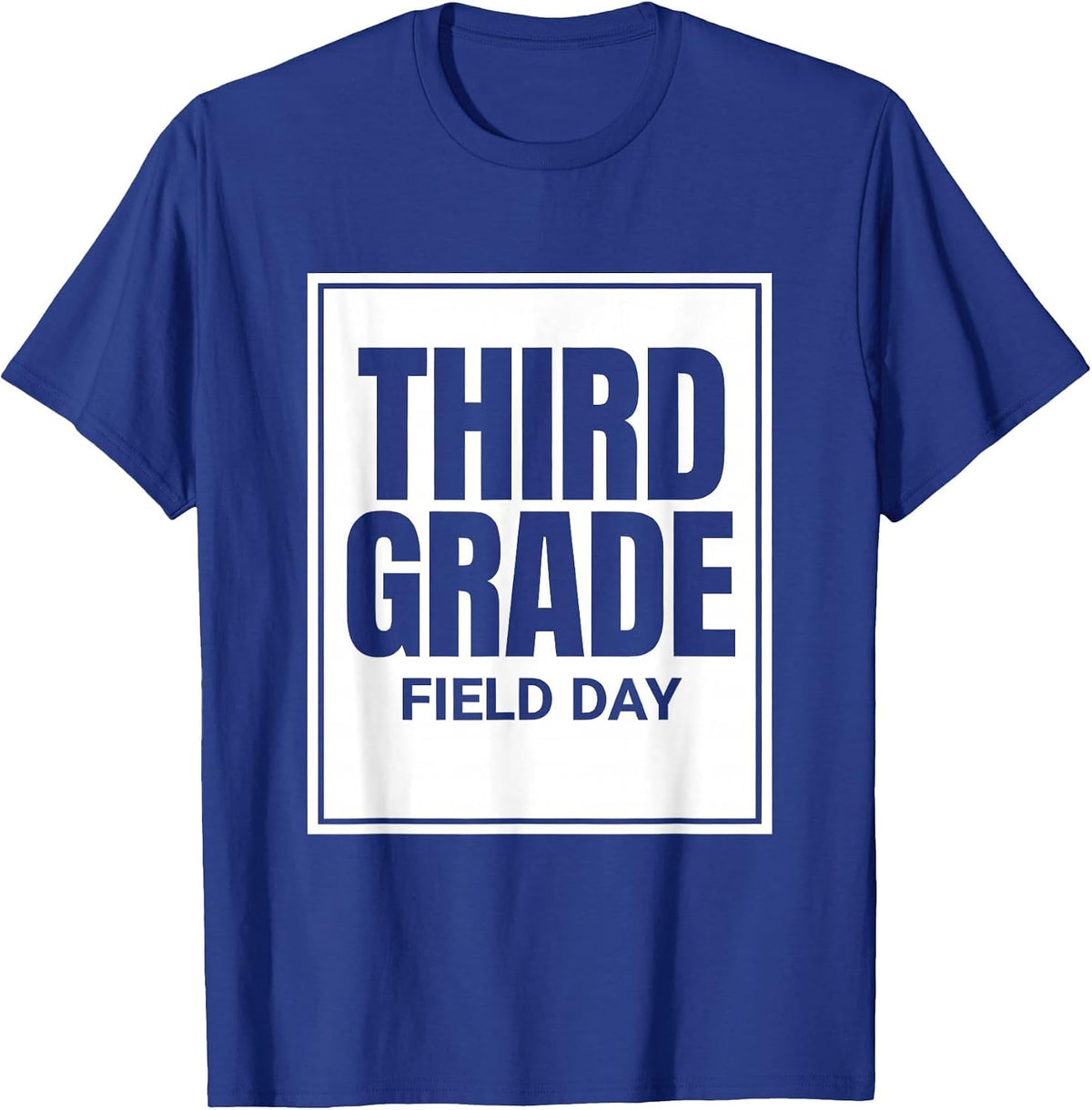 Third Grade Field Day Minimalist School Teacher Student T-Shirt - Royal Blue